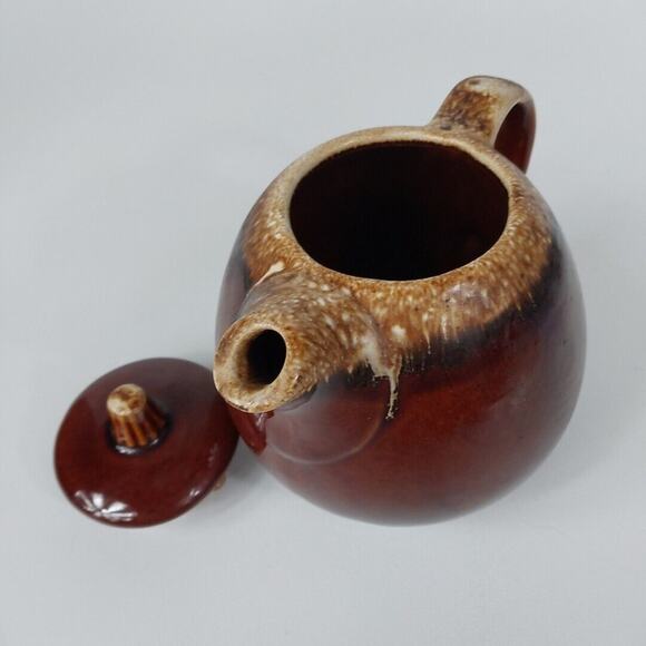 Vintage Hull USA Brown Drip Glaze Teapot~1970's Pottery~Ovenproof‎ - Picture 3 of 4